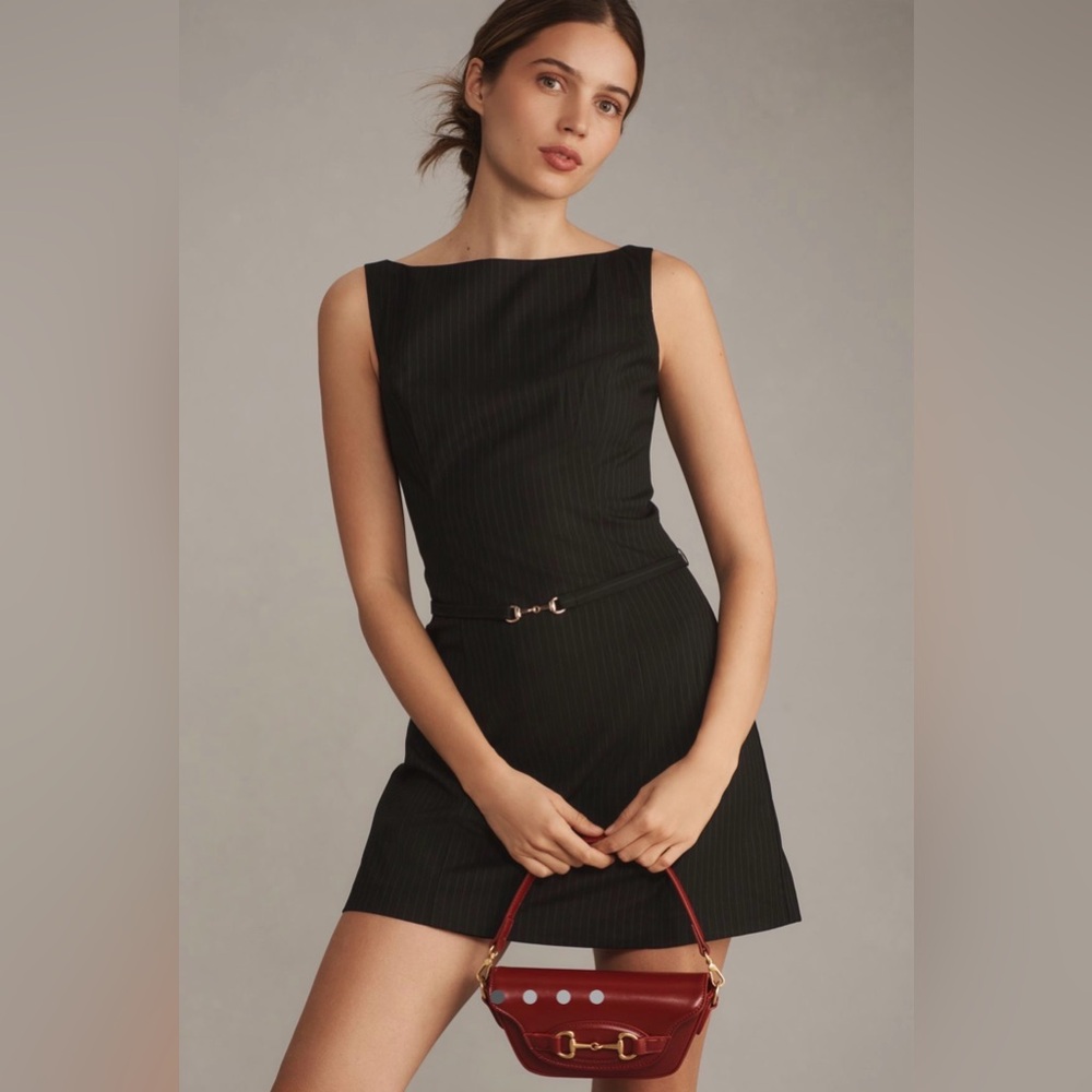 Reformation Black Pinstripe Mini Dress - New Without Tags
